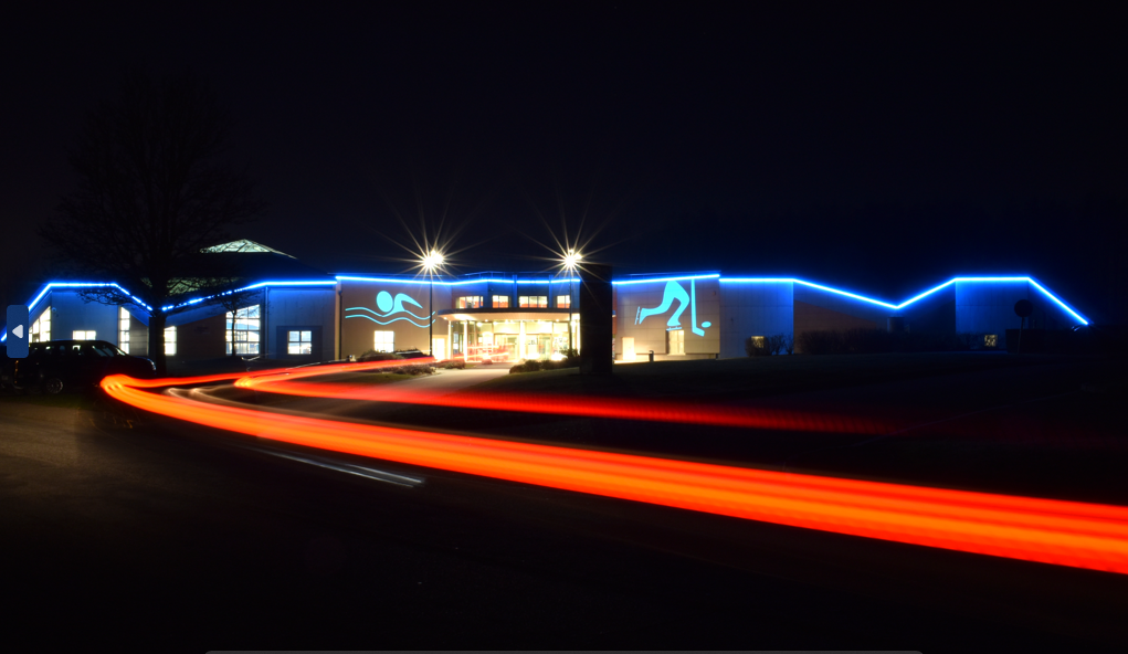 La piscine de Ludibulle éclairée par Cegelec sdem LR