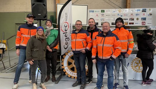 équipe de Cegelec bénévole sur une course en Normandie