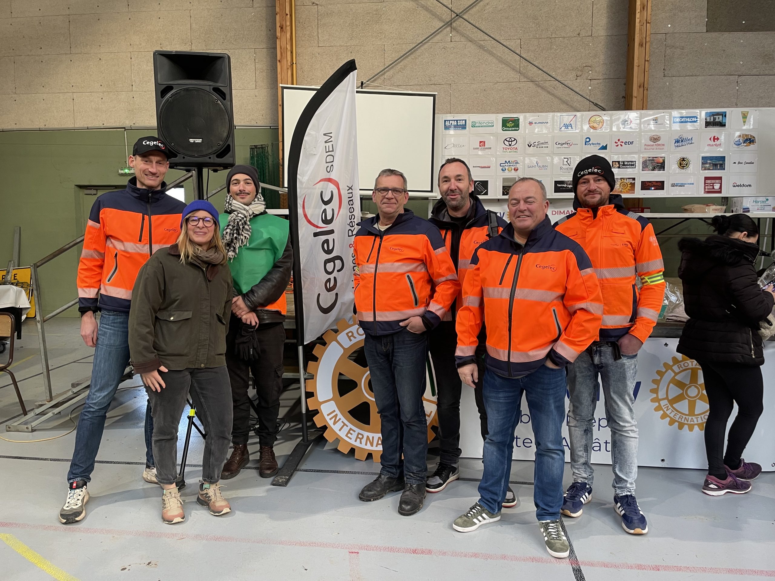 équipe de Cegelec bénévole sur une course en Normandie