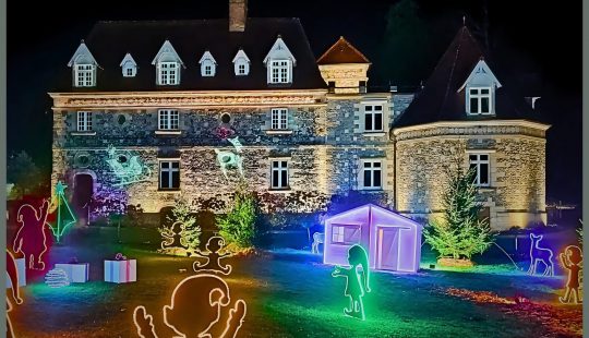 mairie illuminée par Cegelec sdem LR